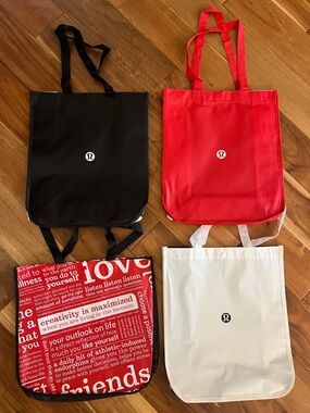 Lululemon Reusable Shopping Bags - Set of 4